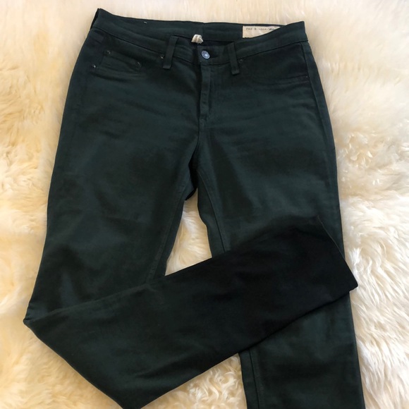 rag & bone Denim - Rag & Bone dark green ombré jegging jeans